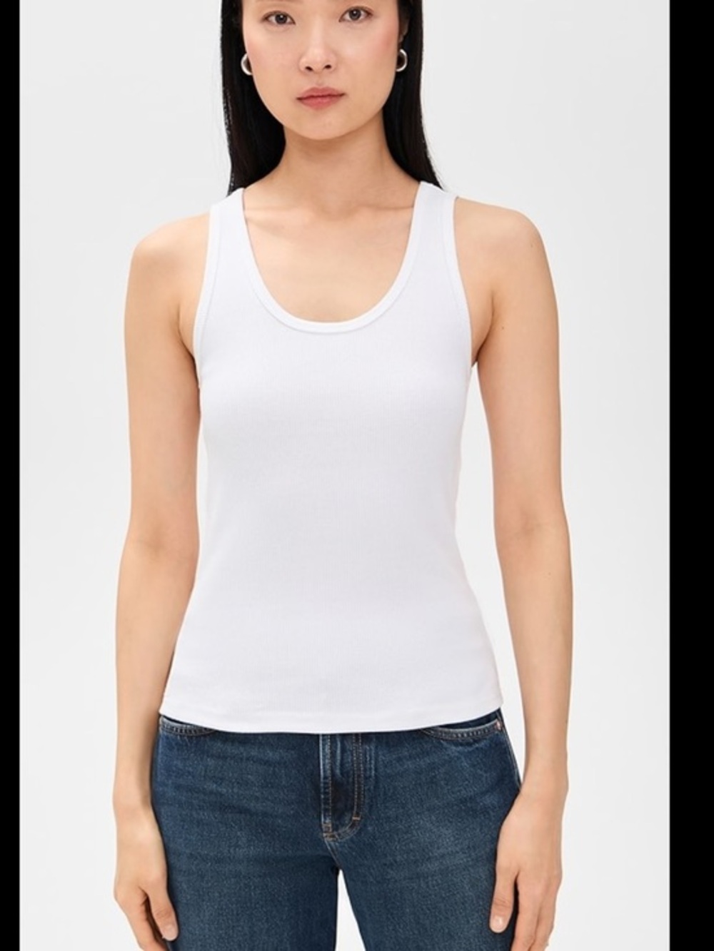 VINCE Ribbed white tank - woman’s medium